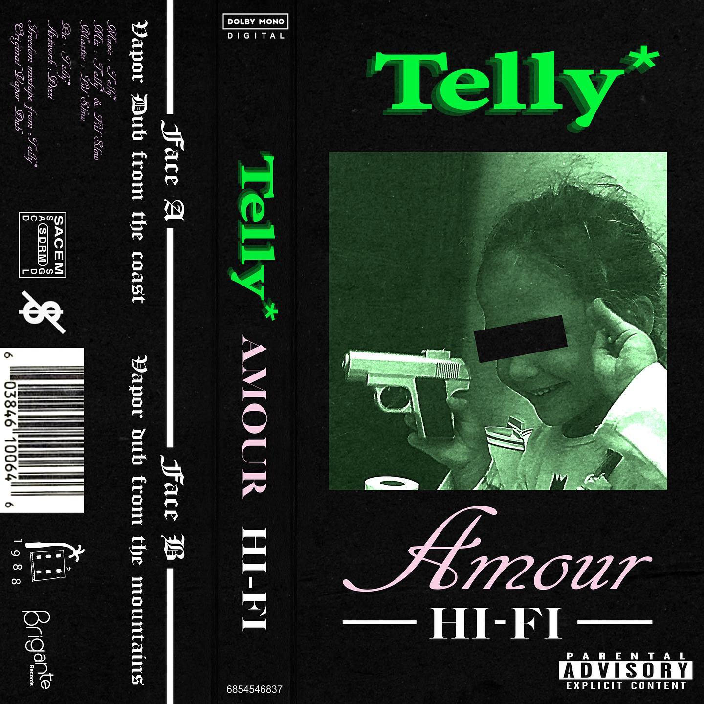 Telly* is BACK!!! 🔥🔥🔥
New Mixtape « AMOUR HI-FI »
Out tonight at 00.01
Link in Bio

Artwork by : @dizzinessdesign & @bigaranx.telly 

Mix & Master by : @lilslow.fi 

Prod by : 1988

#vapordub 
#mixtape
#tellydelmundo